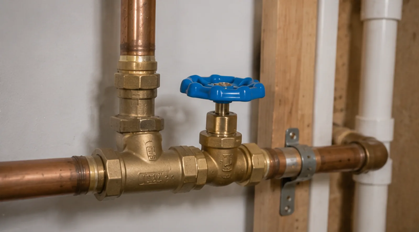 Main water service and shutoff in a Hastings, Minnesota home